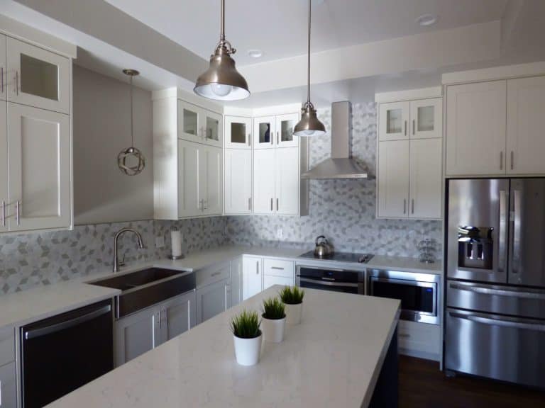 white cabinets