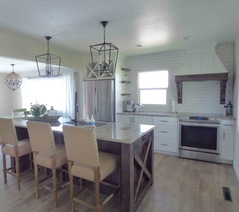 wooden custom range hood