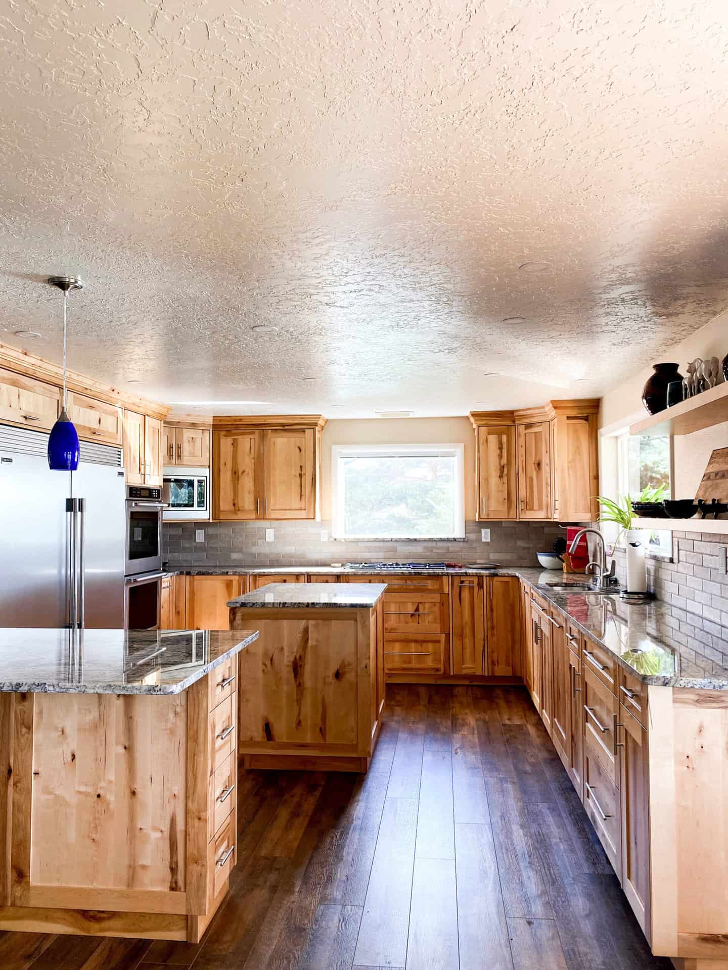 wooden cabinets in kitchen