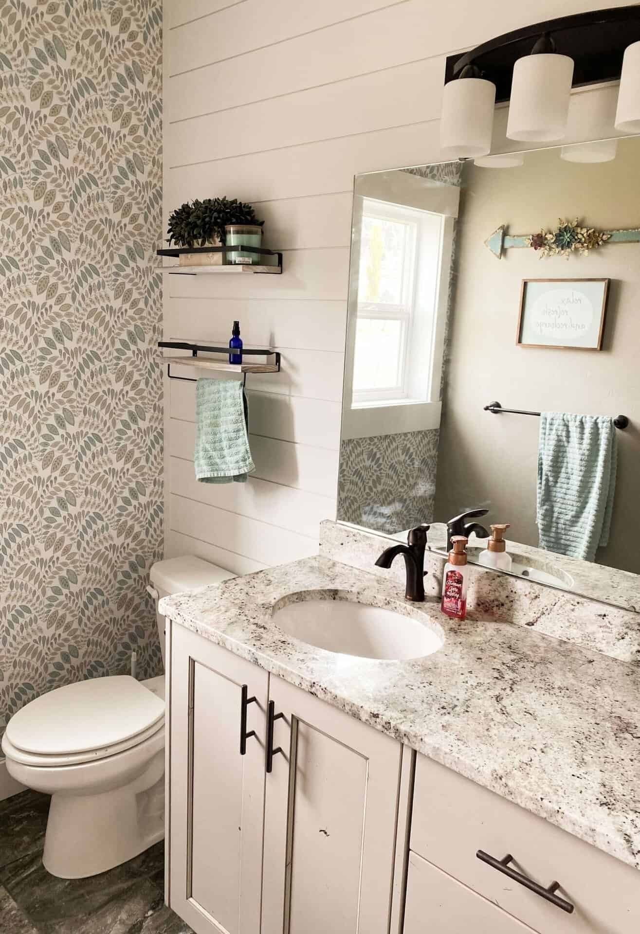 cabinets in bathroom