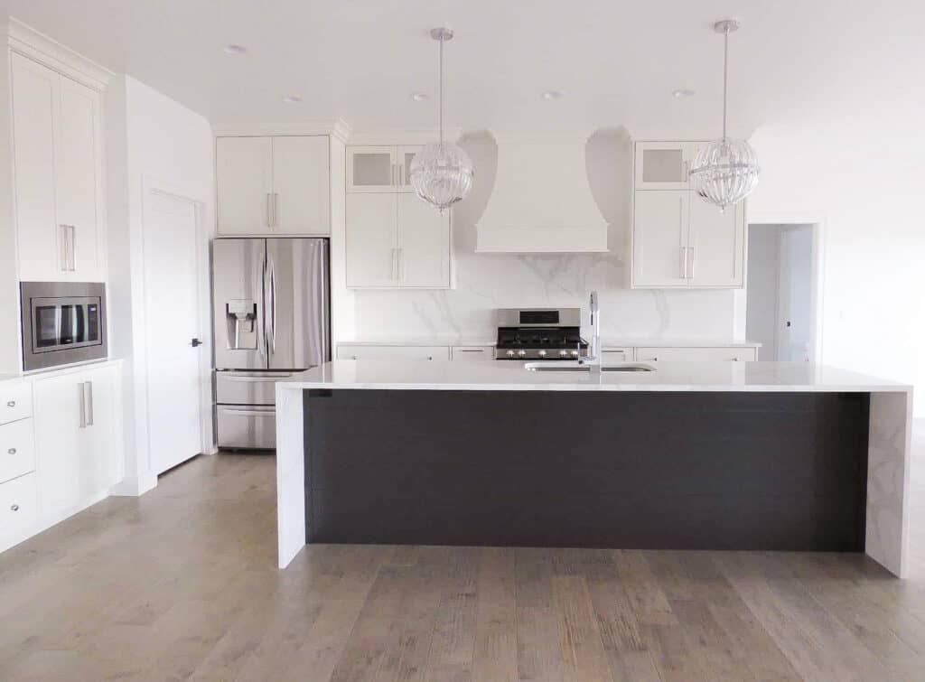 full white kitchen from Millennial Cabinetry and Millwork