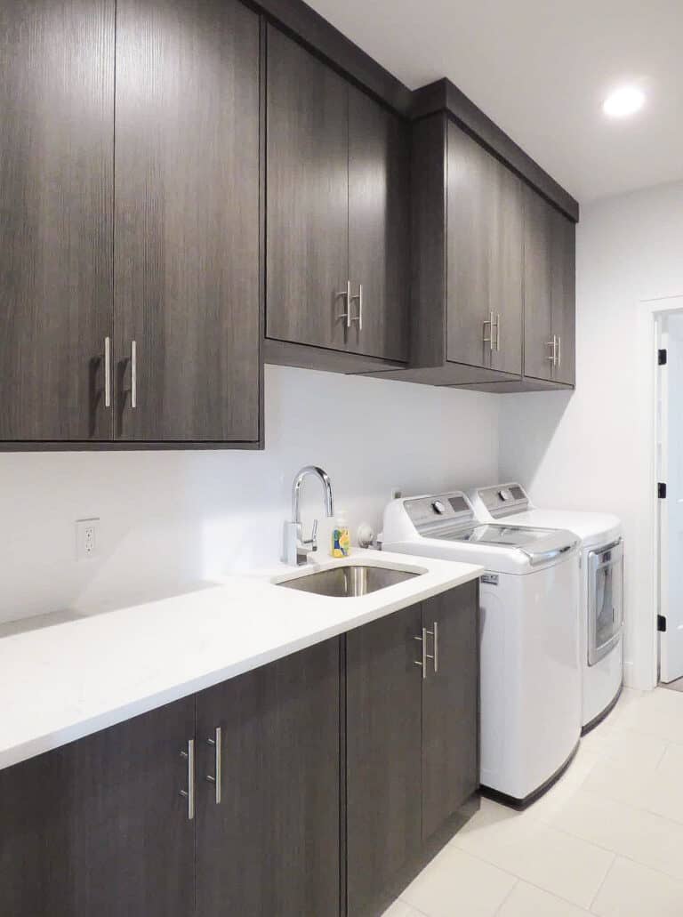 custom laundry from Millennial Cabinetry and Millwork