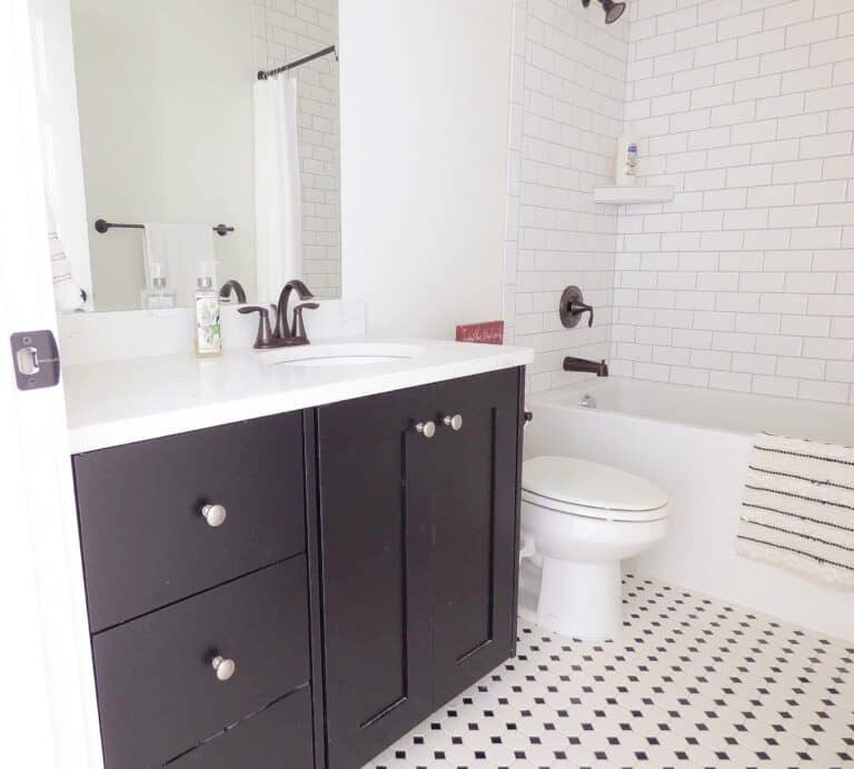 dark brown custom vanity for bathroom