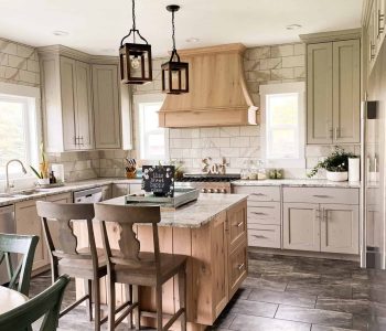 natural wood custom cabinets from Millennial Cabinetry and Millwork