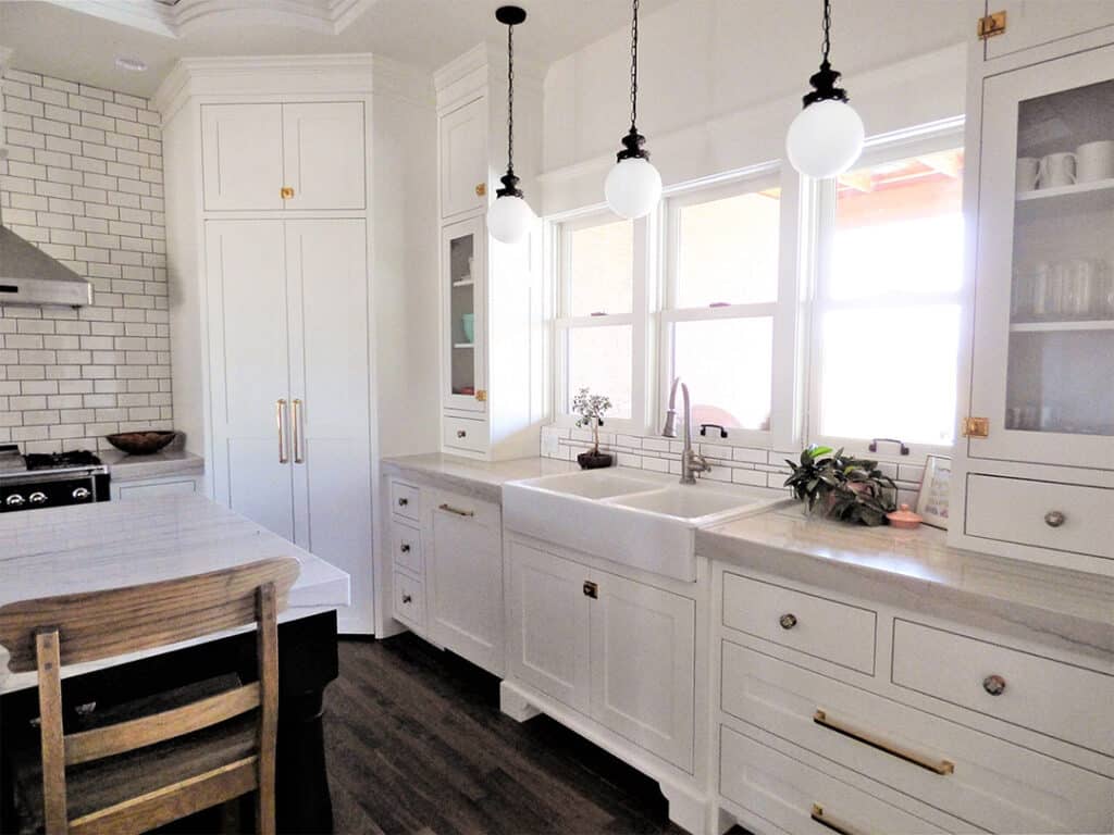 custom kitchen cabinets in white modern style