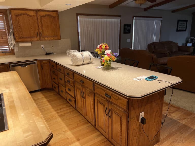 kitchen before Urbane Bronze remodel